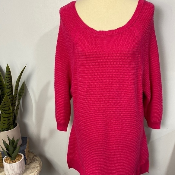 Lane Bryant 3/4 sleeve sweater pink size 14/16 - Picture 1 of 6